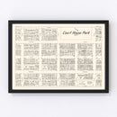 Vintage Map of Fresno, CA Business Section 1952