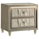 Lorient 4-piece Queen Bedroom Set Ivory and Camel