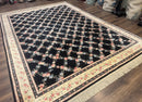 8.8 x 12 Karastan Garden of Eden Rug, Ebony Trellis