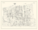 Vintage Map of Brockton, MA Business Section 1946