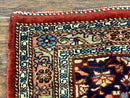 Persian Bidjar Rug 2.7 x 4, Red and Navy Blue, Small Persian Area Rug, Semi Antique