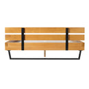 PINE WOOD BED FRAME QUEEN SIZE,NATURAL & BLACK COLOR