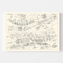 Vintage Map of Fitchburg, MA Business Section 1946