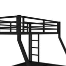 Metal Twin over Full Bunk Bed for Teens and Adults,Space-Saving/Noise Reduced/No Box Spring Needed, Black