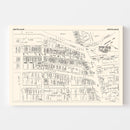 Vintage Map of Lewiston, ME Business Section 1946