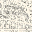 Vintage Map of Lewiston, ME Business Section 1946