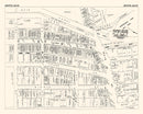 Vintage Map of Lewiston, ME Business Section 1946
