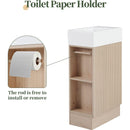 18.6' Bathroom Vanity with Sink, Bathroom Vanity Cabinet with Two-tier Shelf, Left or Right Orientation, Natural (Old Sku:WF308491AAN)