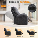 Grey Fabric 3-Seater Electric Recliner Sofa with Cup Holders
