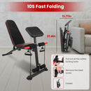 1Pc  Adjustable Weight Bench With Preacher Curl Pad Resistance Bands Leg Extension For Home Gym Full Body Exercise Fedex Shipping