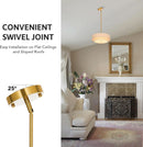 4 Light Drum Chandelier 18 Inch Antique Brass Pendant Light
