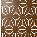 Freestanding Decorative Metal Privacy Screen for Deck Balcony Patio, Brown, Steel, 76' H x 48' W