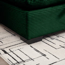 Green Corduroy Sofa Couch, Modular Couch with Storage Ottoman,  Couch Deep Seat Couches for Modern Living Room/Apartment/Office
