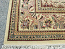 12' X 18' One-of-a-Kind Indian Agra Hand-Knotted Wool Rug Handmade Organic Dyes