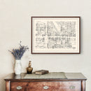 Vintage Map of Pittsfield, MA Business Section 1946