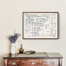 Vintage Map of Charleston, WV Business Section 1950
