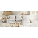 L-shaped Modular Sectional Sofa with Removable Back Cushions,3 Pillows and 2 Storage Spaces,Suitable for Living rooms,Offices and Apartments