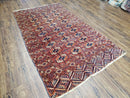 4x7 Antique Yamud Rug Russian Rug Turkoman Rug Fine Weave Rug