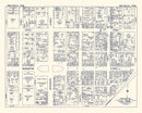 Vintage Map of New Castle, PA Business Section 1950