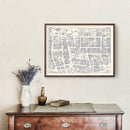 Vintage Map of Norfolk, VA Business Section 1950