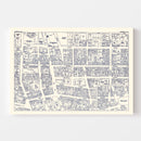 Vintage Map of Norfolk, VA Business Section 1950