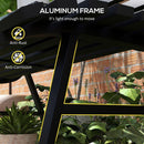 48.5" Garden Bench, Outdoor Patio Bench, Lightweight Aluminum Park Bench with Slatted Seat for Lawn, Park, Deck, Black