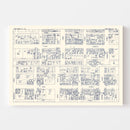 Vintage Map of Portsmouth, VA Business Section 1950