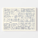 Vintage Map of Reading, PA Business Section 1950