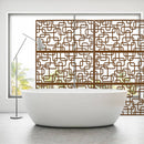 Outdoor & Indoor Privacy Screen Metal Privacy Screen 76' H×48' W, Freestanding Decorative Privacy Screen for Deck Balcony Patio, Privacy Fence Panels for Outside Lawn Garden PS114 BROWN