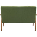 Mid-Century Modern Solid Loveseat Sofa Upholstered Linen Loveseat, 2-Seat Upholstered Loveseat Sofa Modern Couch