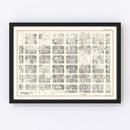 Vintage Map of Birmingham, AL Business Section 1929