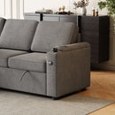 MH85.8' Sleeper Sofa, Sofa Bed - 2 in 1 Pull Out Sofa Bed with Storage Sofa, Sofa Sleeper with Pull Out Bed with Charging Port
