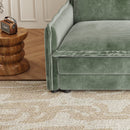 Corduroy Fabric 4-Seater Comfy Cloud Couch with 2 Movable Footrest for Living Room,Oversized Deep Seat U-Shaped Couch Set, Upholstered Large Size Deep Seat Sofa with 4 cushions