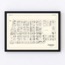 Vintage Map of Columbus, OH Business Section 1929