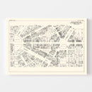 Vintage Map of Detroit, MI Business Section 1929