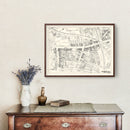 Vintage Map of Elizabeth, NJ Business Section 1929