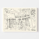 Vintage Map of Elizabeth, NJ Business Section 1929