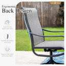 Outdoor Dining Set 60 Inch Table With Swivel Chairs