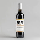 Silver Christmas Milestone Wine Label