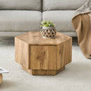 MDF material hexagonal coffee table with drawers.Made of high-quality materials,Adopting a unique hexagonal design,simple and elegant without losing personality.