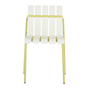4 Piece Set Of Modern Color Block Designed Single Chairs With Round Table