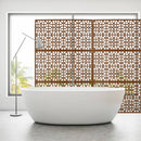 Outdoor & Indoor Privacy Screen Metal Privacy Screen 76' H×48' W, Freestanding Decorative Privacy Screen for Deck Balcony Patio, Privacy Fence Panels for Outside Lawn Garden PS106 BROWN