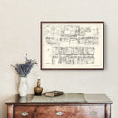 Vintage Map of Montreal, Canada 1929