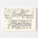 Vintage Map of Montreal, Canada 1929