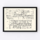 Vintage Map of Montreal, Canada 1929
