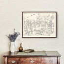 Vintage Map of Norfolk, VA Business Section 1929