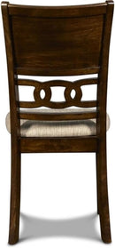 Elegant Solid Wood Circular Dining Set Cherry Brown