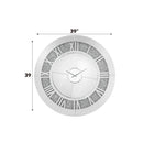 Noralie - 39" Wall Clock - Mirrored & Faux Diamonds
