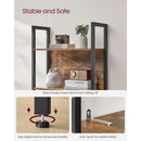 Industrial 65 Inch High Bookshelf With Steel Frame