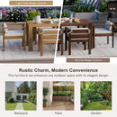 TREXM 7-Piece Patio Dining Table Set for 6, Outdoor Furniture Sets with 72.8' Rectangle Table, Patio Table and Chairs Set with Removable Cushions for Backyard, Garden, Poolside (Mocha + Beige Cushion)